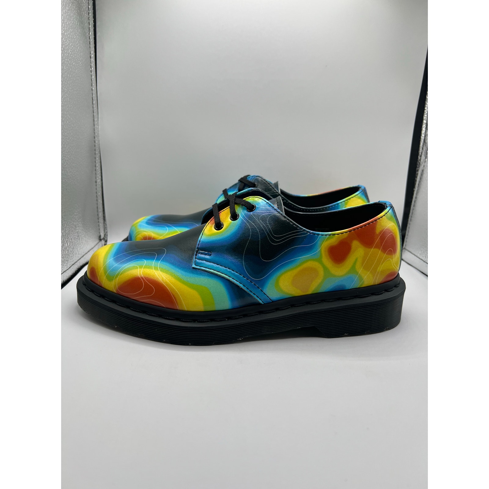Dr. Martens 1461 Genix Nappa Leather Oxford Shoes Heat Map Print Size 7